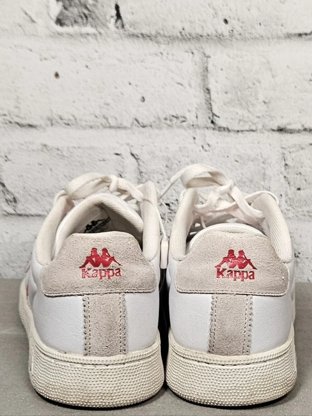 Kappa White Red Logo Sneakers Low Top Casual Shoes Men’s Size 10